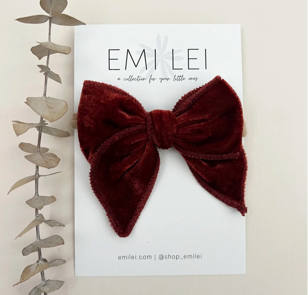 Fable Bow Headband - Crimson