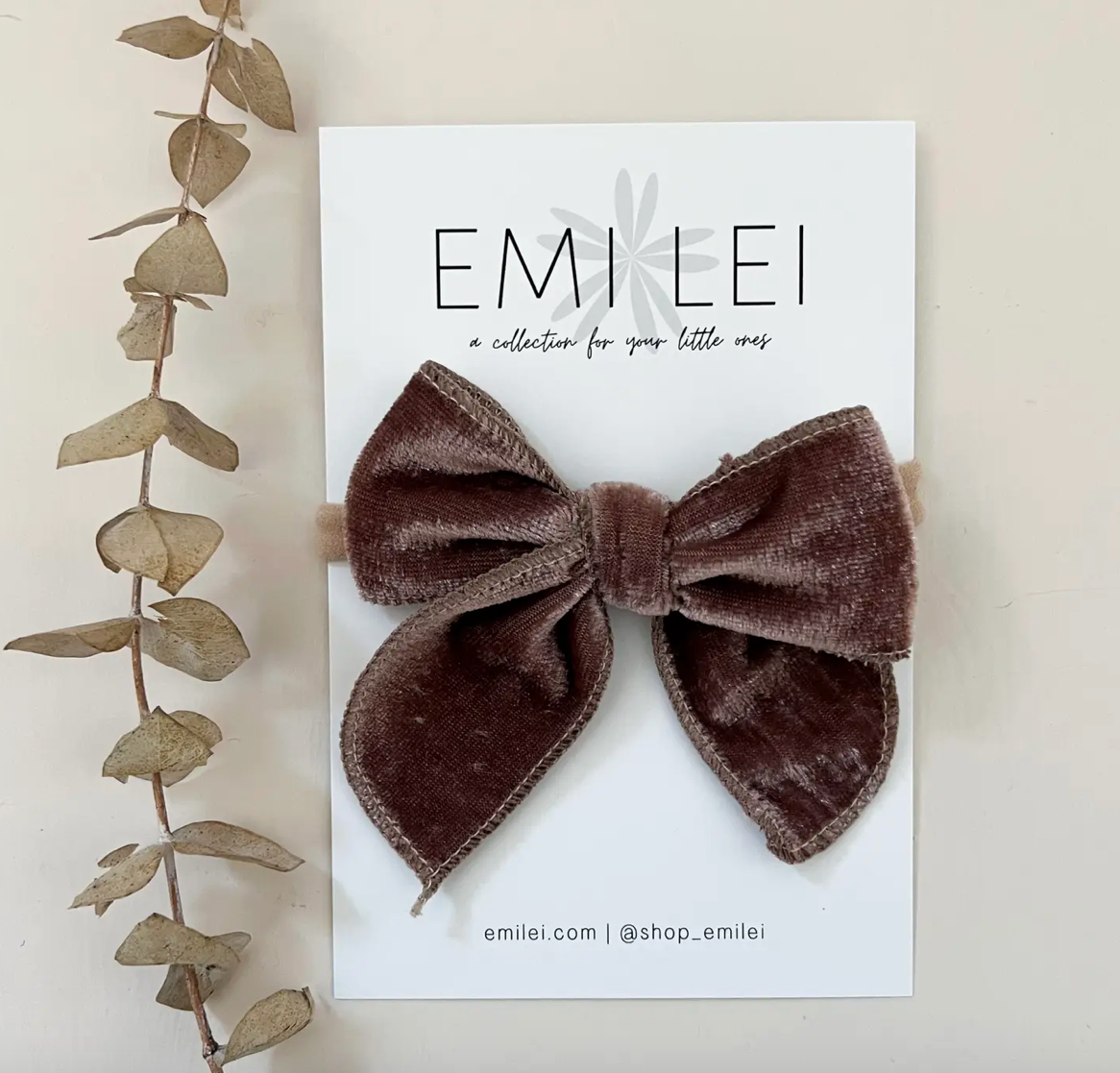 Fable Bow Headband - Velvet Grey