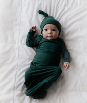 Forest Green Ribbed Gown