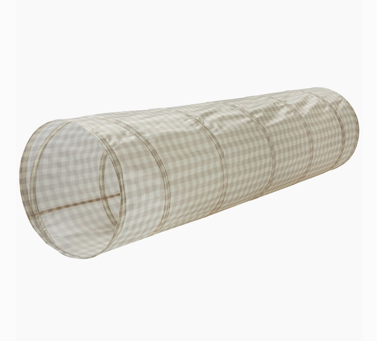 Kids Play Tunnel - Beige Gingham