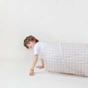 Kids Play Tunnel - Beige Gingham