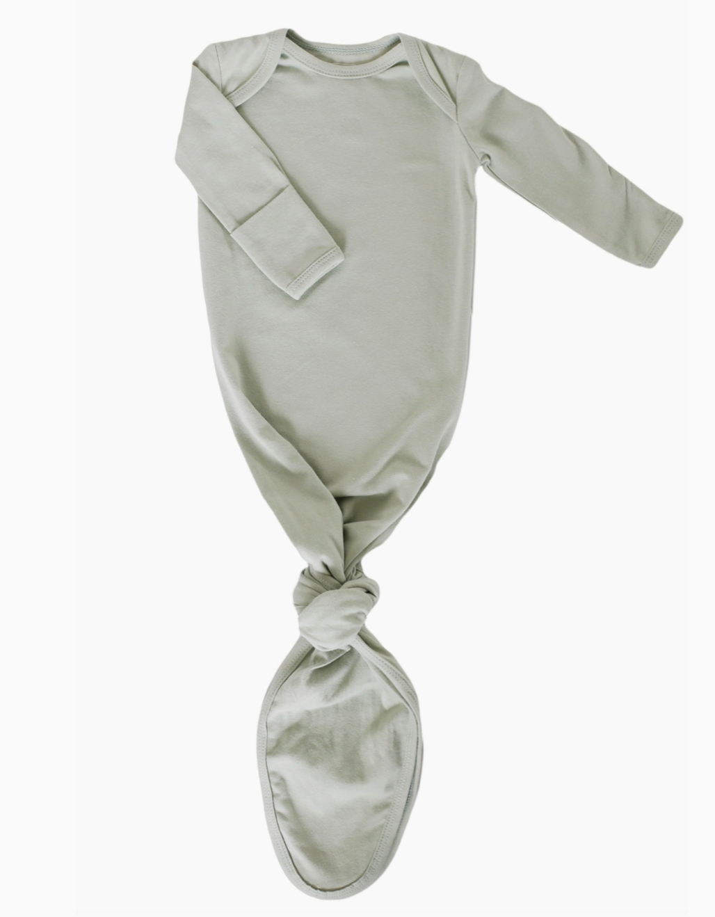Cotton Knotted Gown - Mint Sage