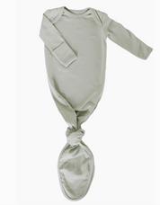 Cotton Knotted Gown - Mint Sage