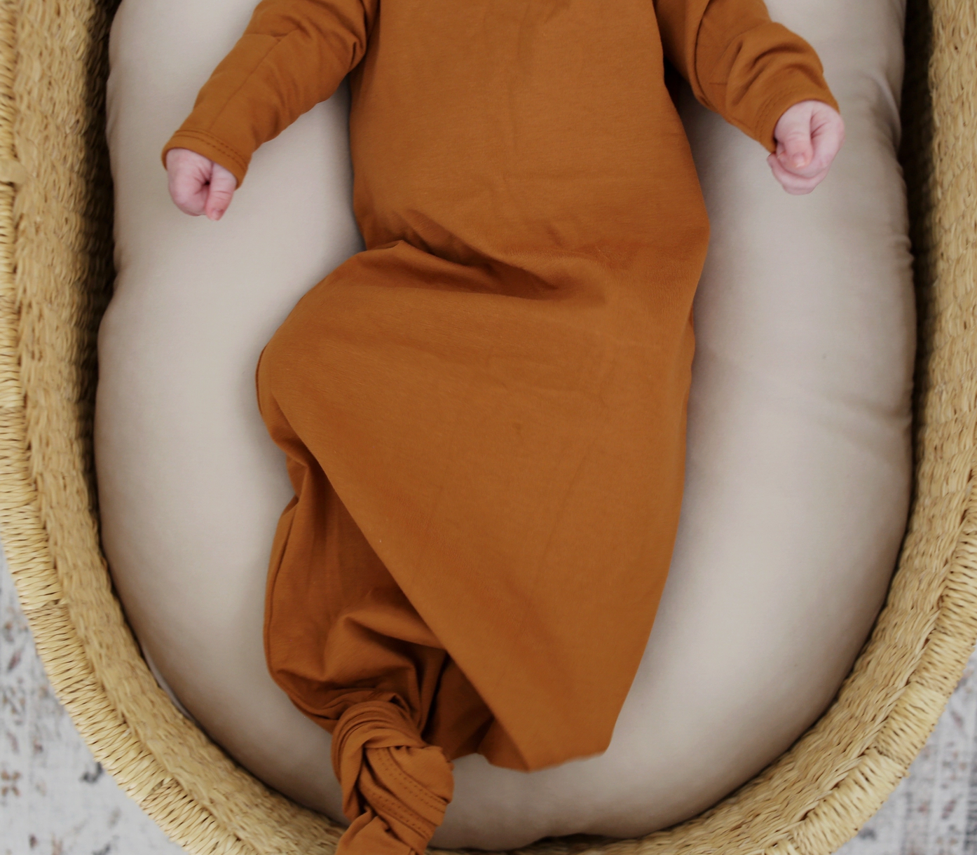 Cotton Knotted Gown - Cinnamon