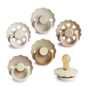 FRIGG Natural Rubber Pacifier 6 Pack - Cinnamon Charm