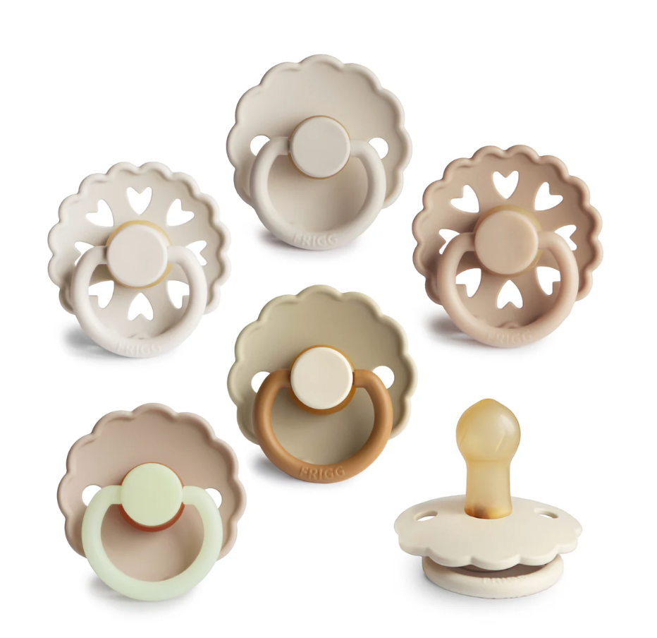 FRIGG Natural Rubber Pacifier 6 Pack - Cinnamon Charm