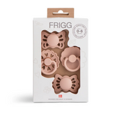 FRIGG Baby's First Pacifier 4 Pack - Floral Heart (Blush)