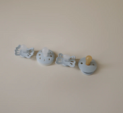 FRIGG Baby's First Pacifier 4 Pack - Moonlight Sailing (Powder Blue)