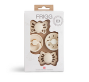 FRIGG Baby's First Pacifier 4 Pack - Moonlight Sailing (Cream)