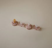 FRIGG Baby's First Pacifier 4 Pack - Floral Heart (Blush)