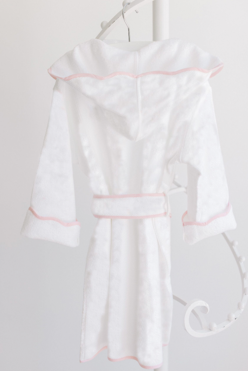 Bathrobe - White/Pink Stripe