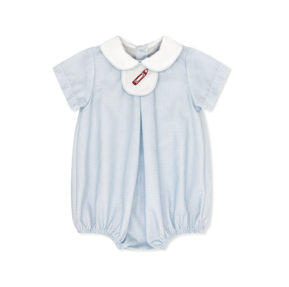 Thomas Tab Bubble - Baby Blue Minigingham