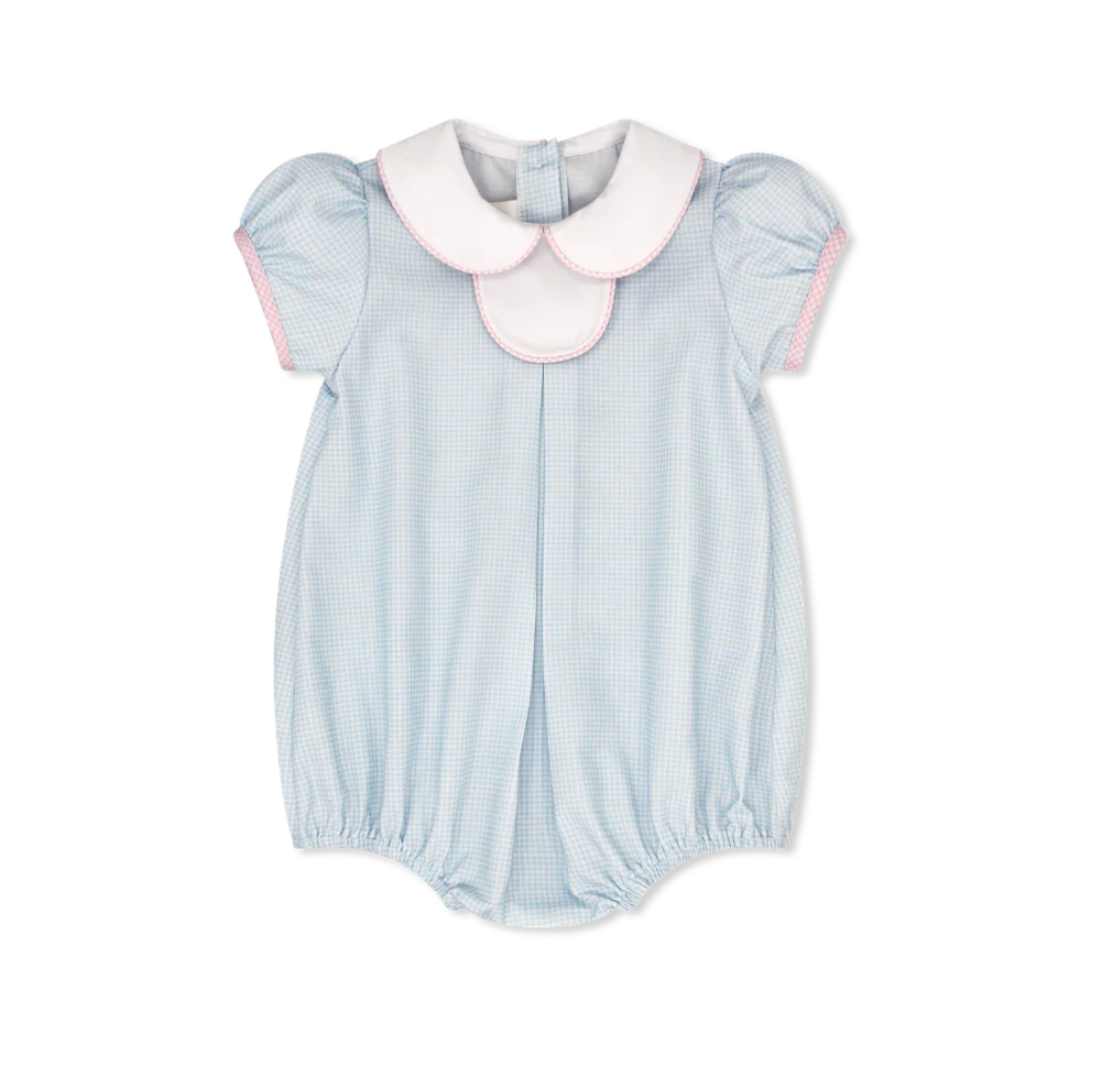 Timeless Tab Bubble - Baby Blue Minigingham