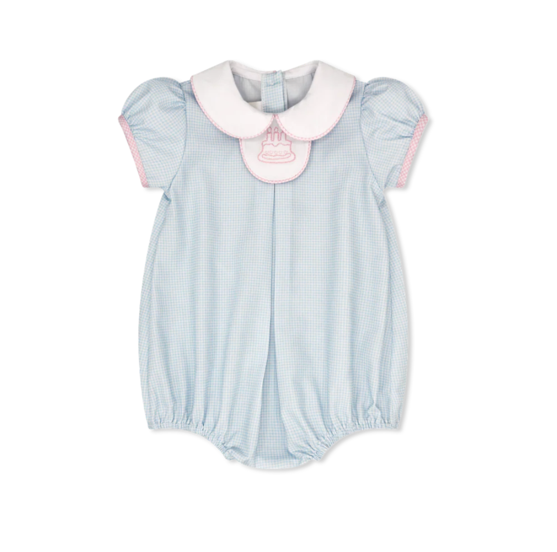 Timeless Tab Bubble - Baby Blue Minigingham