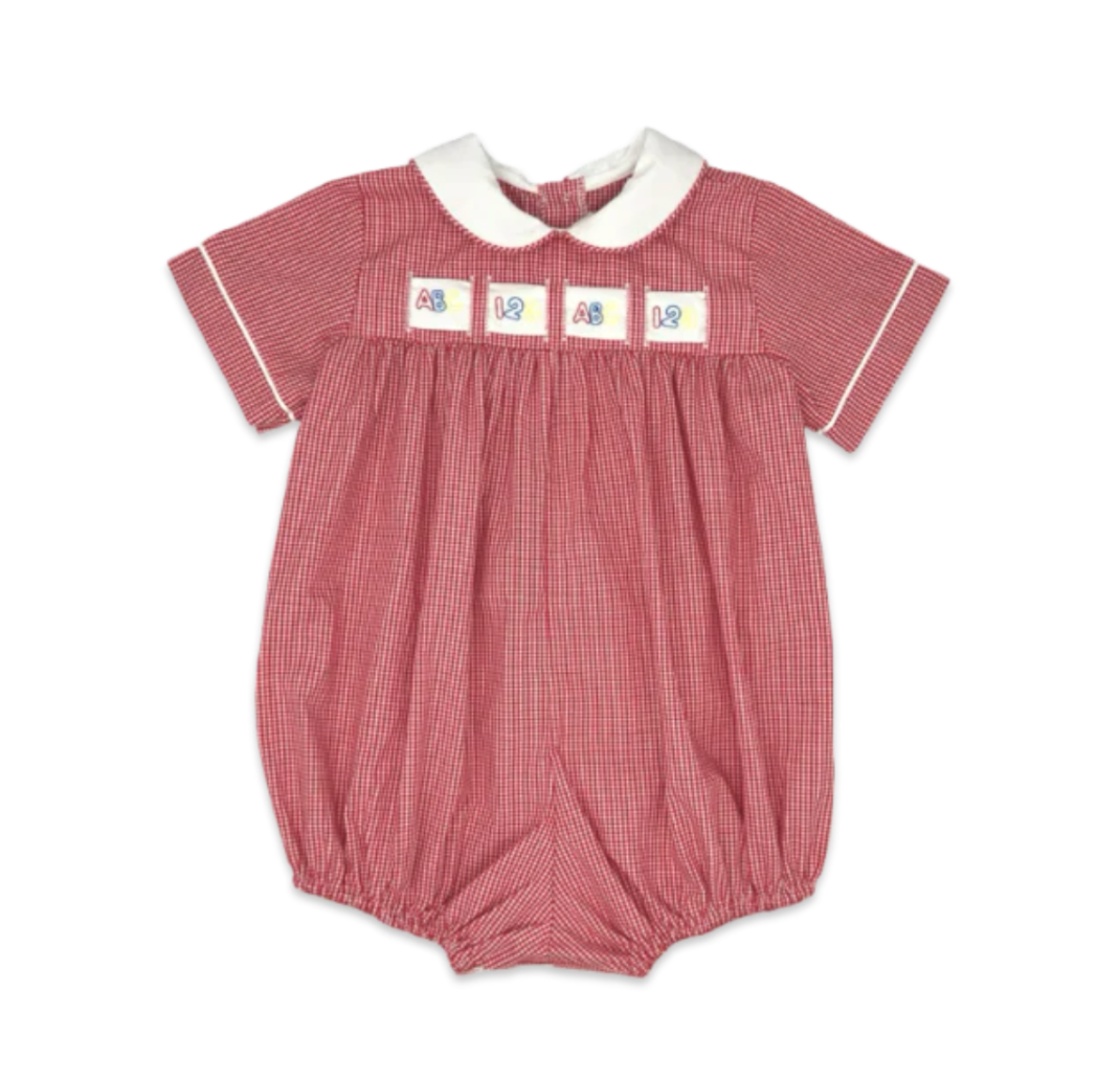 Noah Ribbon Bubble - Ridgeland Red Minigingham
