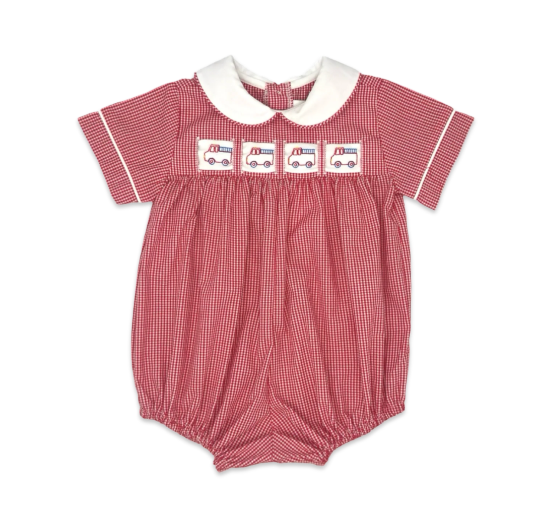 Noah Ribbon Bubble - Ridgeland Red Minigingham