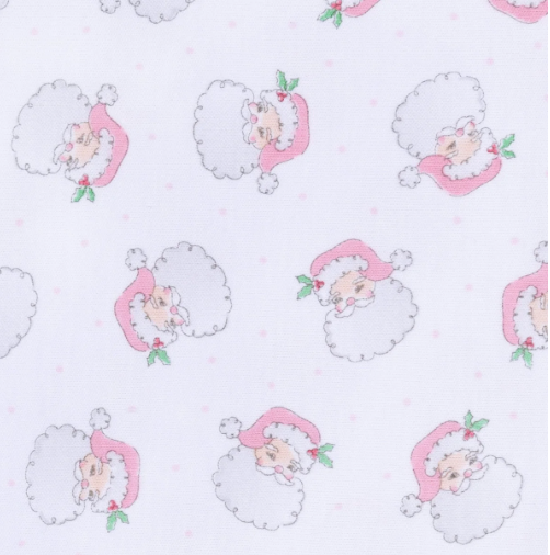 Santa Baby Ruffle Footie - Pink