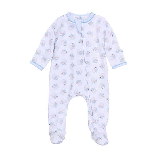 Santa Baby Footie - Blue