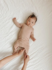 Cloud Convertible Romper Footie - Cinnamon