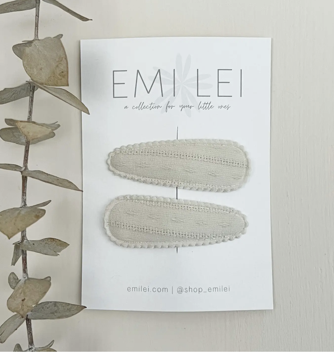 Snap Barrette - Smokey White