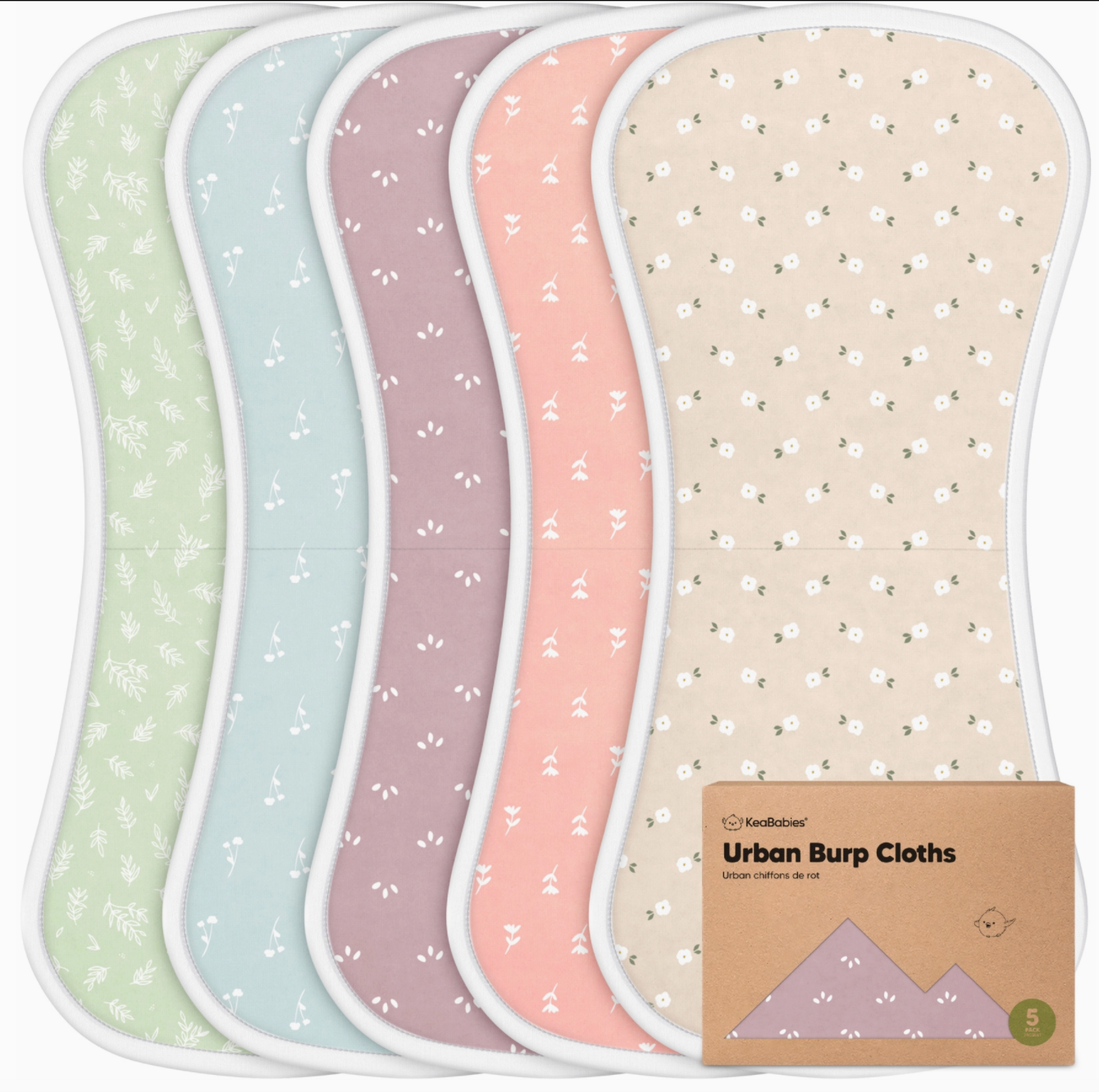 Urban Burp Cloths (5 pk) - Blooms