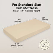 Isla Fitted Crib Sheet (2pk) - Khaki
