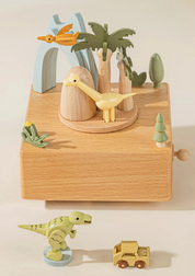 Wooden Music Box - Dinosaurs