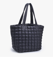 Puffer Nylon Tote - Black