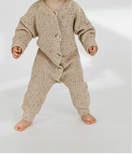 Chunky Playsuit - Oat Fleck