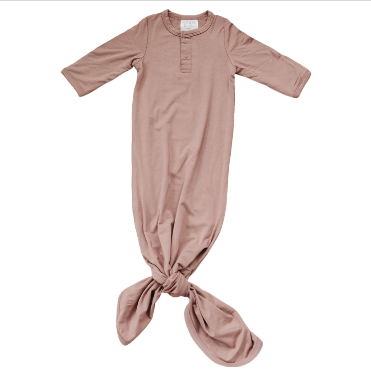 Bamboo Knotted Gown - Dusty Rose
