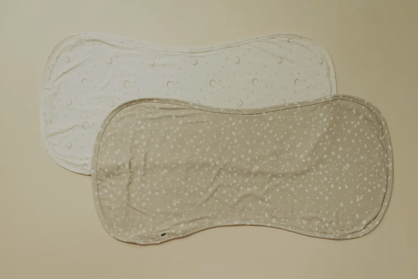 Bamboo Burp Cloth Set - Pebble/Moon Stars