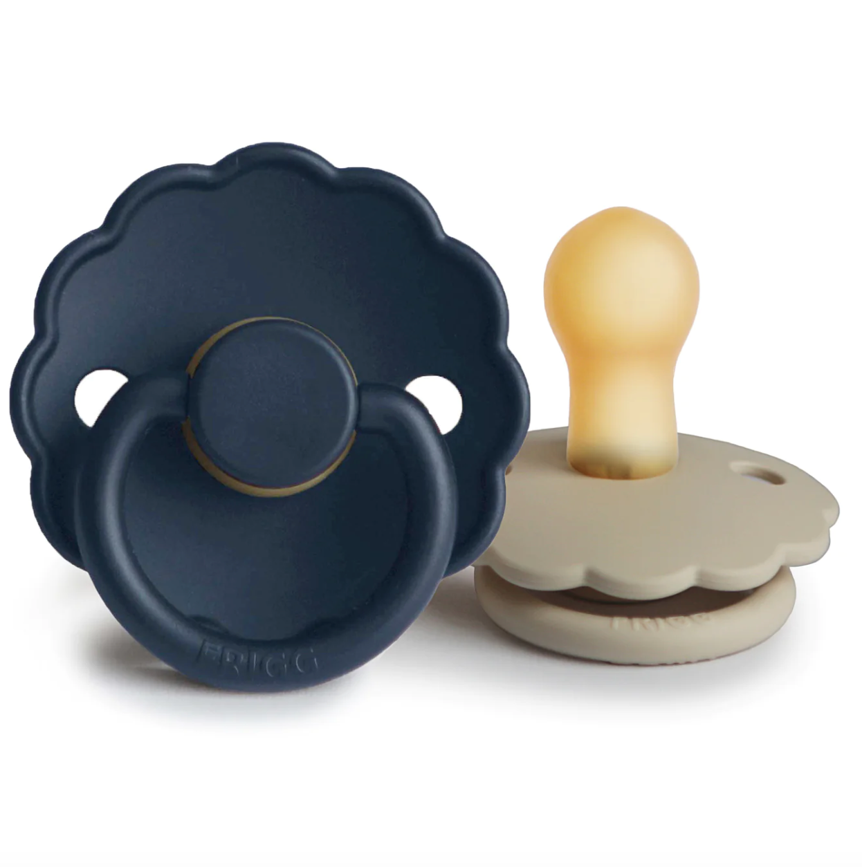 Frigg Daisy Rubber Pacifier - Navy/Sandstone (6+ months)