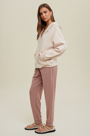 Scuba Half Zip Pullover - Ecru