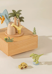 Wooden Music Box - Dinosaurs