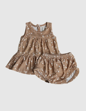 Peplum Top & Bloomer Set - Butterscotch Daisy