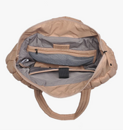 Puffer Nylon Tote - Nude