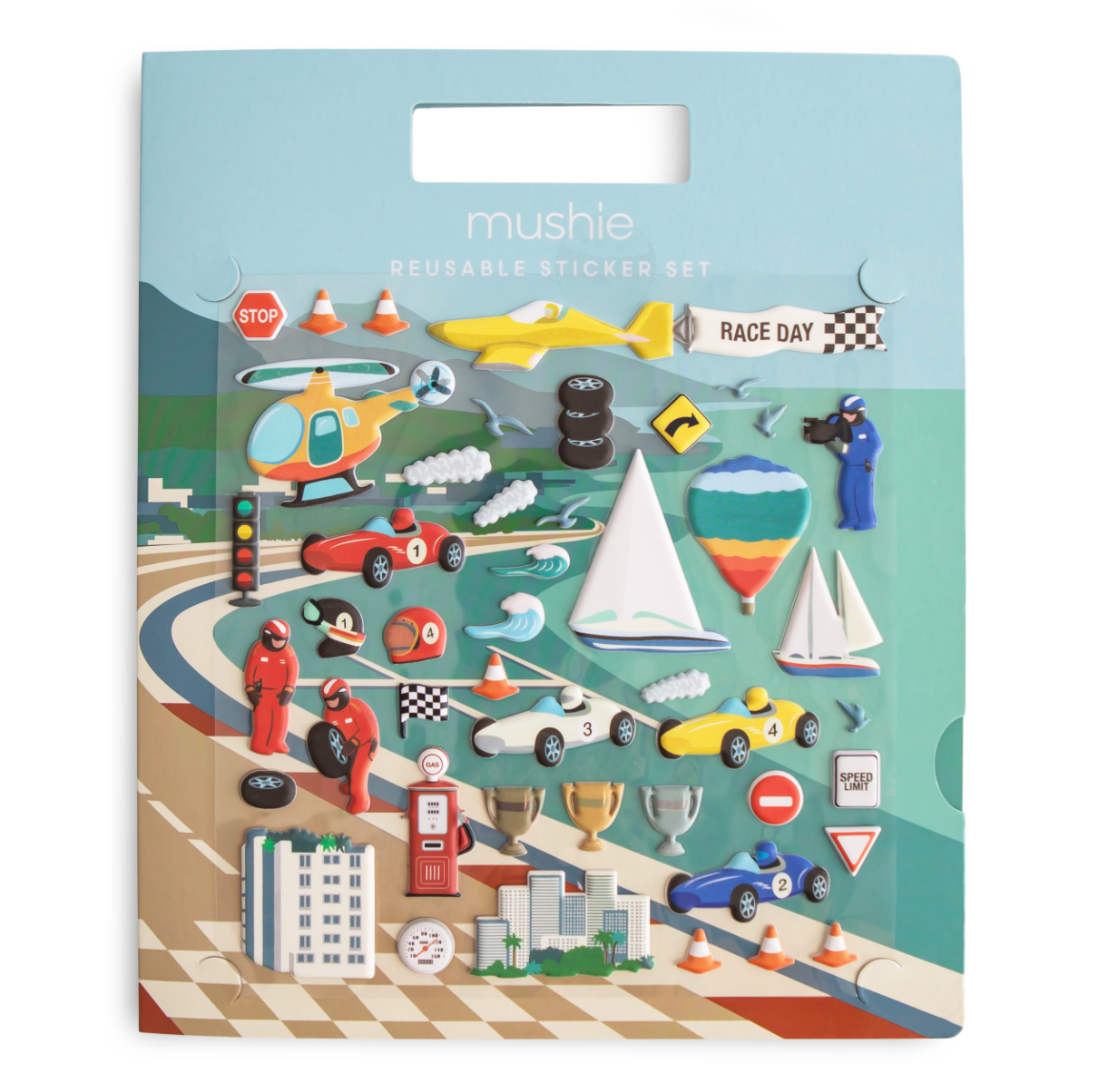 Reusable Sticker Set - Race Car