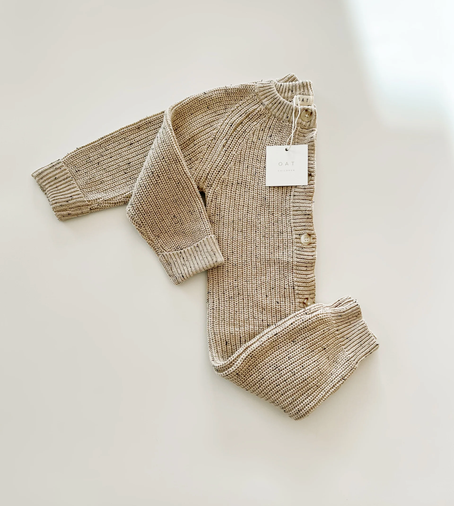Chunky Playsuit - Oat Fleck
