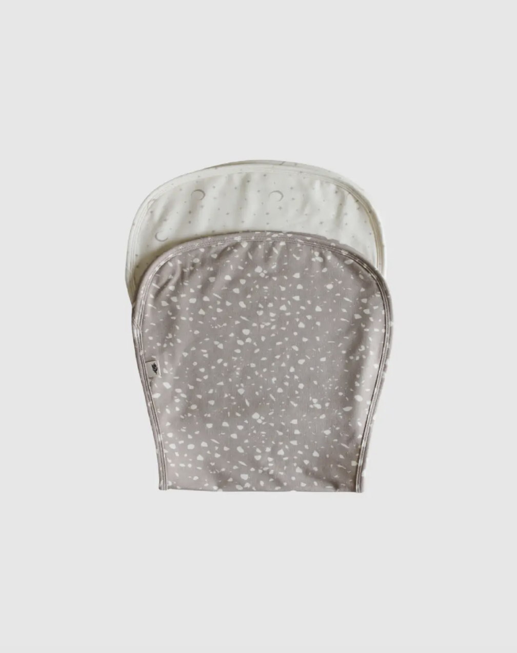 Bamboo Burp Cloth Set - Pebble/Moon Stars