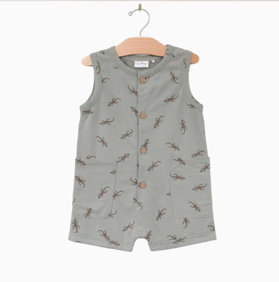 Henley Tank Romper - Salamander