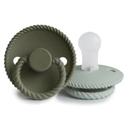 Frigg Rope Silicone Pacifier - Olive/Sage (6-18m)