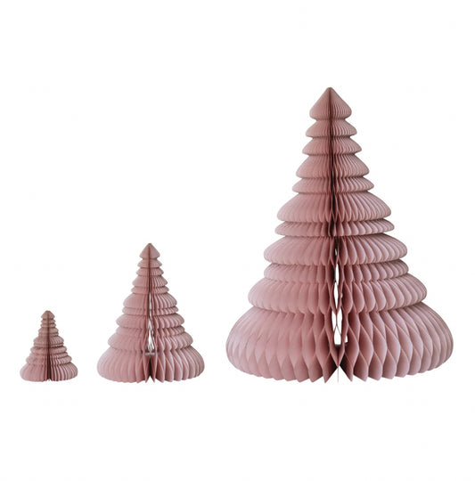 Honeycomb Folding Trees (set of 3) - Pink