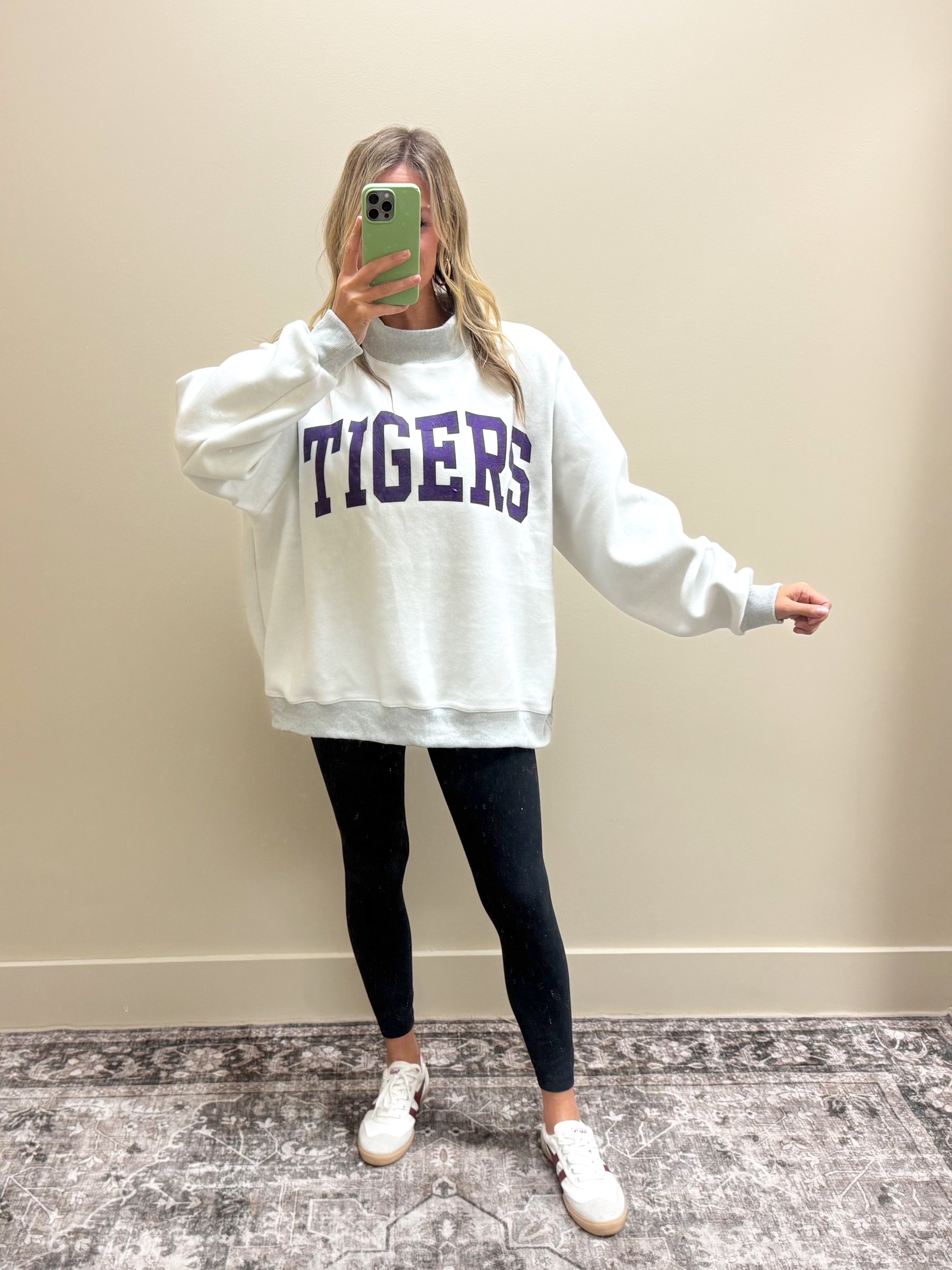 Game Day Reversible Mock Neck Sweatshirt - Lsu