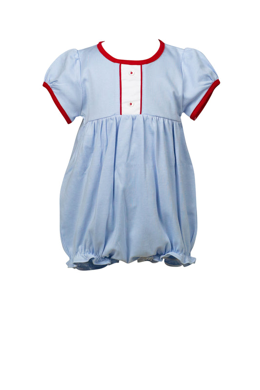 Proper Peony Light Blue With Red Girl Bubble