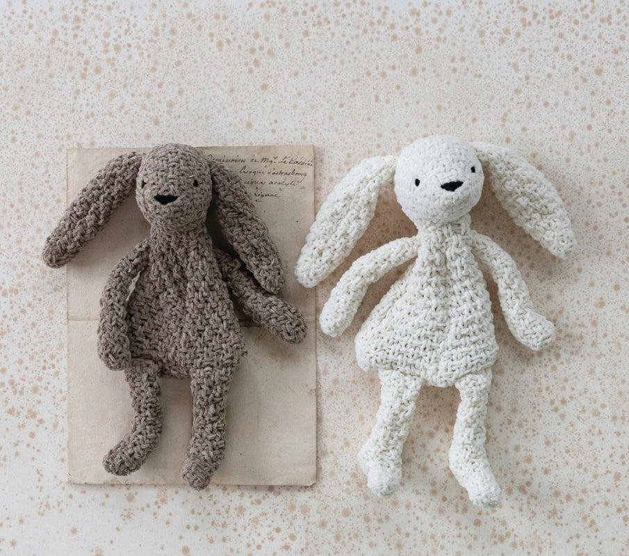 Knit Chenille Bunny Lovey
