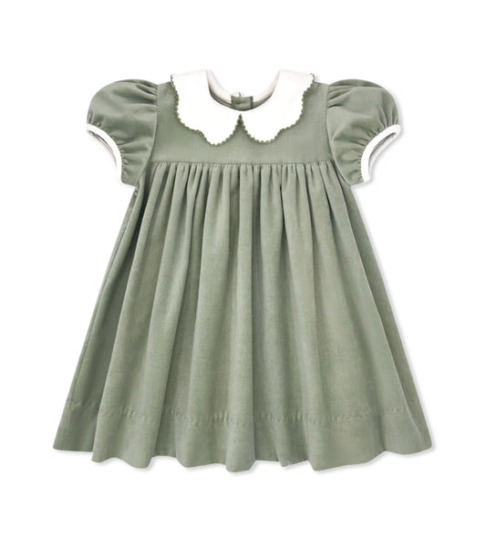 Special Moments Dress - Leyland Green Velvet