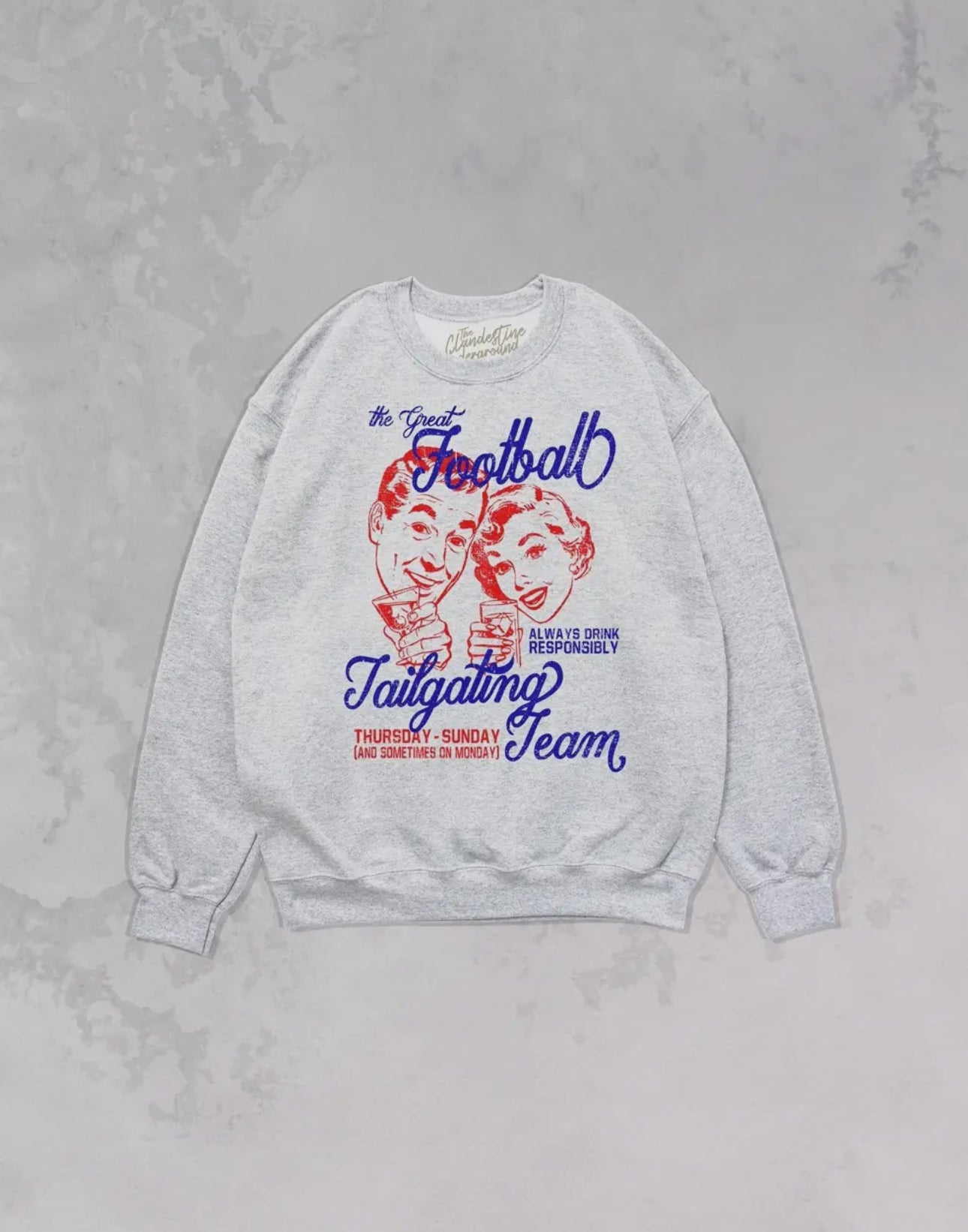 Football Tailgating Team Oversized Sweatshirt - PREORDER