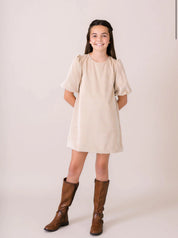 Hallie Dress - Alexandria Khaki Corduroy