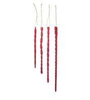 Handmade Glass Icicle Ornament (set of 4)