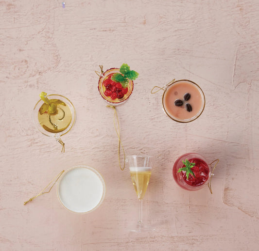 Glass Cocktail Ornament